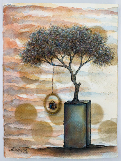 Blanca Garza - Lugar Mágico / Mixta sobre papel - 25 x 34 cm