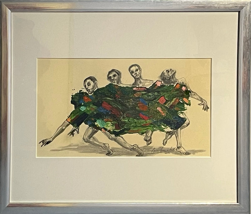 Omar García de Alba – Manto de locura 1 / Carbon/ acrilico sobre papel – 50 x 40 cm – 1/1