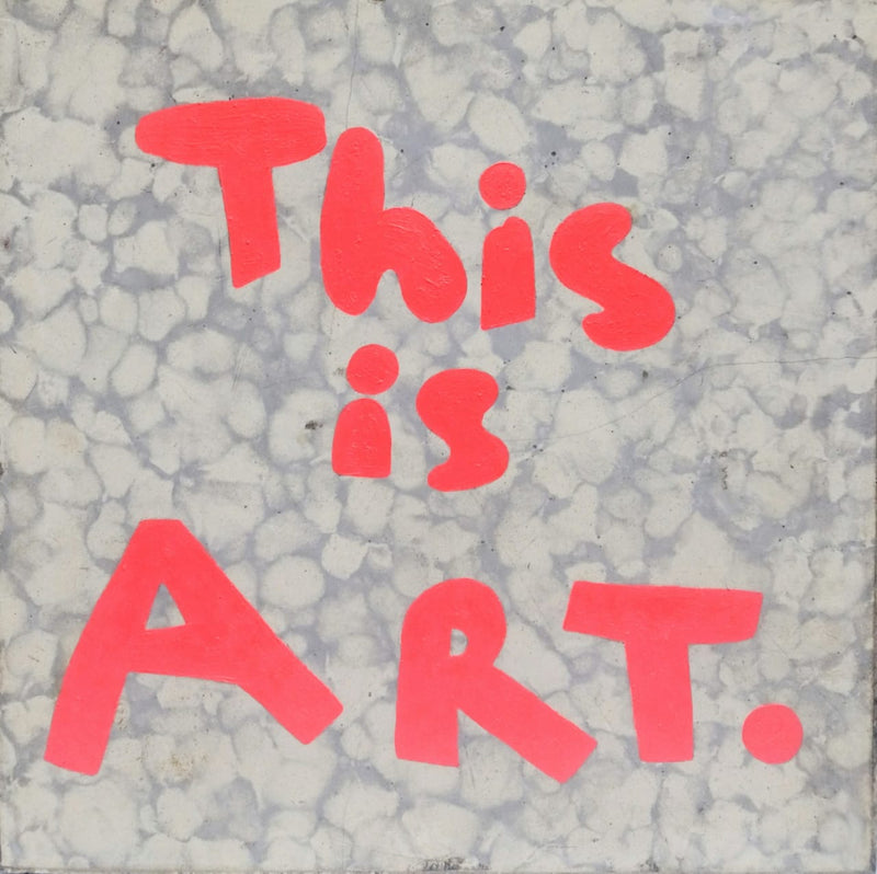 Dan Montellano – This is art / Óleo sobre mosaico vintage histórico – 26 x 26 cm – 1/1