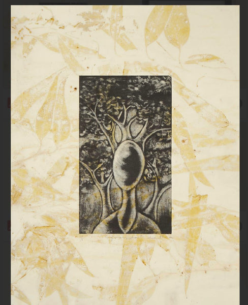 Laura Castellanos - La Fronda / mezzotinta sobre papel botànico  - 20 x 30 cm