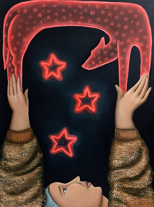 Araceli Figueroa - Arco celeste  / Acrílico  sobre lienzo - 60 x 80 cm