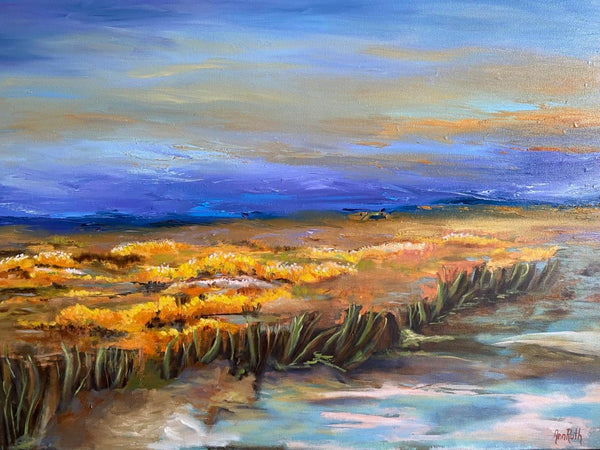 Ann Ruth Perez - Frontera silenciosa  / Òleo  sobre tela  - 60 x 80 cm