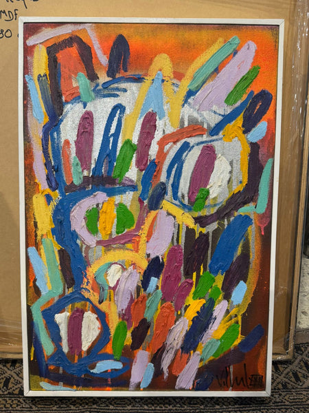 Feng Villalpando  - Observando tu partida desde mi rincón favorito
 / Oleo  sobre tela  - 60 x 40 cm
