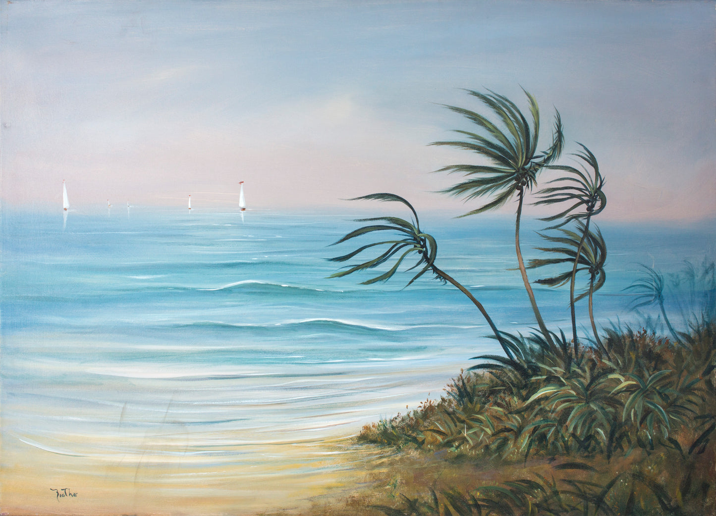 Ricardo Righter – Palmeras / Acrílico sobre tela – 100 x 140 cm – 1/1