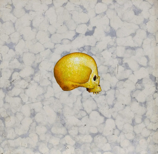 Dan Montellano - Vanitas / Óleo sobre mosaico vintage historico - 26 x 26 cm
