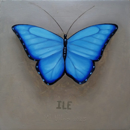 LOTE 038 / Moises Ulloa - Recuerdo II / Mixta sobre mosaico vintage histórico - 26 x 26 cm