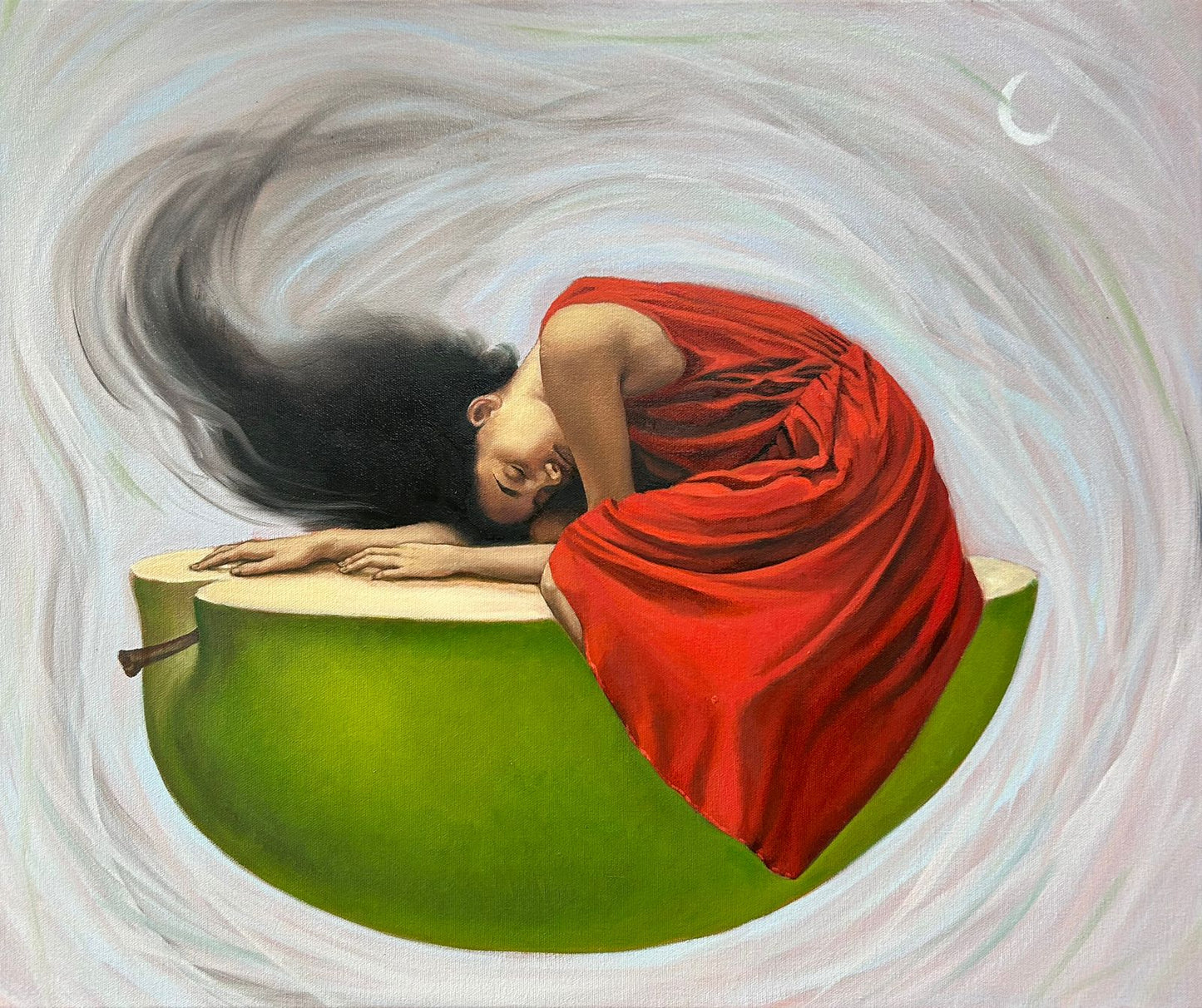 LOTE 053 / Laura Villanueva - Humo Dulce / Óleo sobre tela - 50 x 60 cm