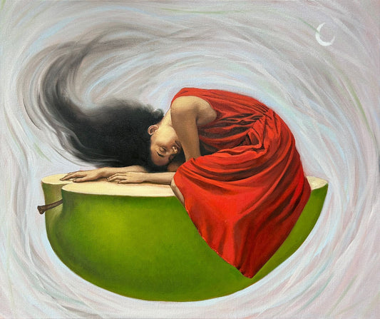 LOTE 053 / Laura Villanueva - Humo Dulce / Óleo sobre tela - 50 x 60 cm