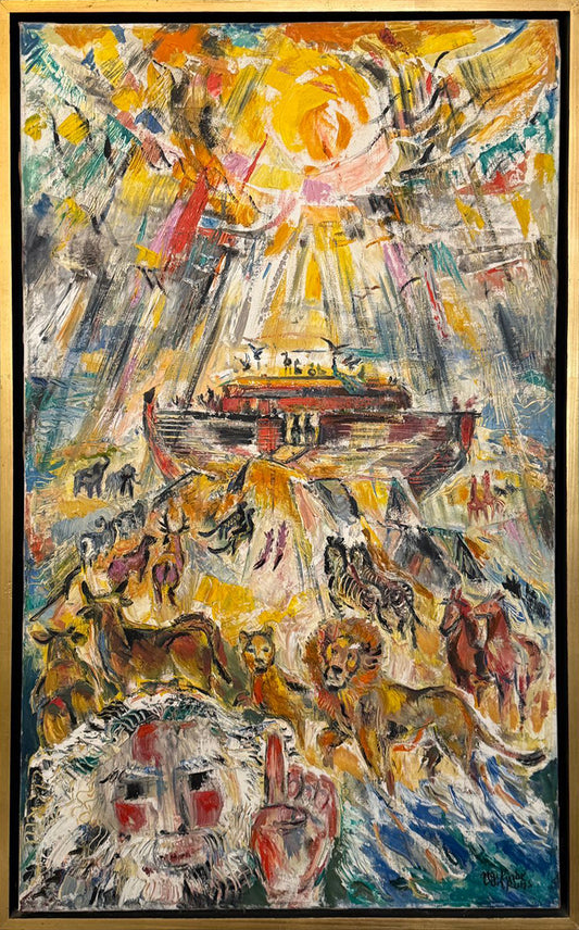 LOTE 038 / Marlinde Von Ruhs - El arca de Noé / Óleo sobre tela - 80 x 60 cm