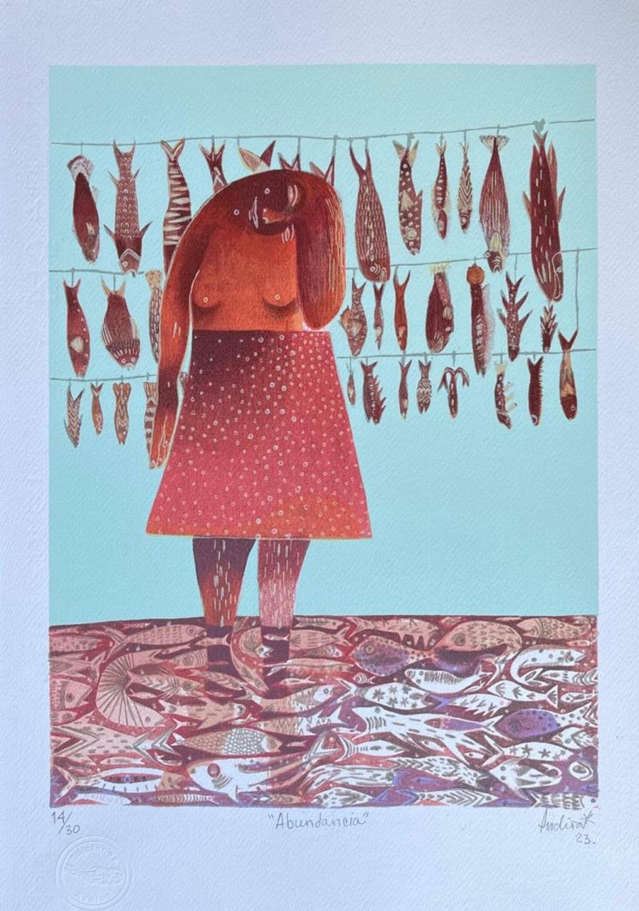LOTE 055 / Indira Castellon - Abundancia / Serigrafía - 49 x 35 cm
