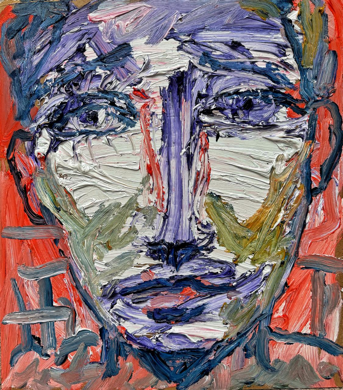 LOTE 022 / Juan De la Cruz - Limerente / Óleo sobre madera - 45 x 40 cm