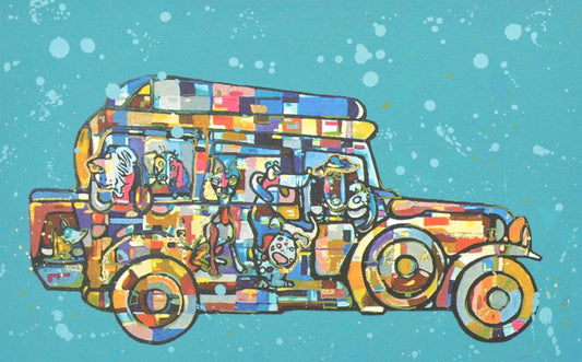 LOTE 042 / Juan Zufiaur - El viaje / Serigrafía  - 35 x 50 c,