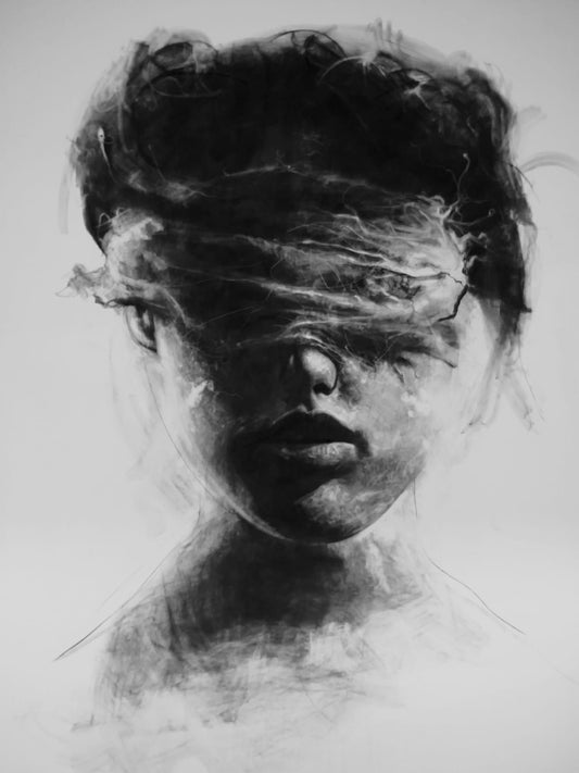 26 / Angelo Gutiérrez - Vida pasada / Carbóncillo/ lienzo  - 230 x 180 cm