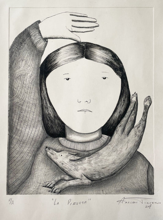 Lote 24 - Araceli Figueroa - La pirueta / Grabado - 28 x 35 cm