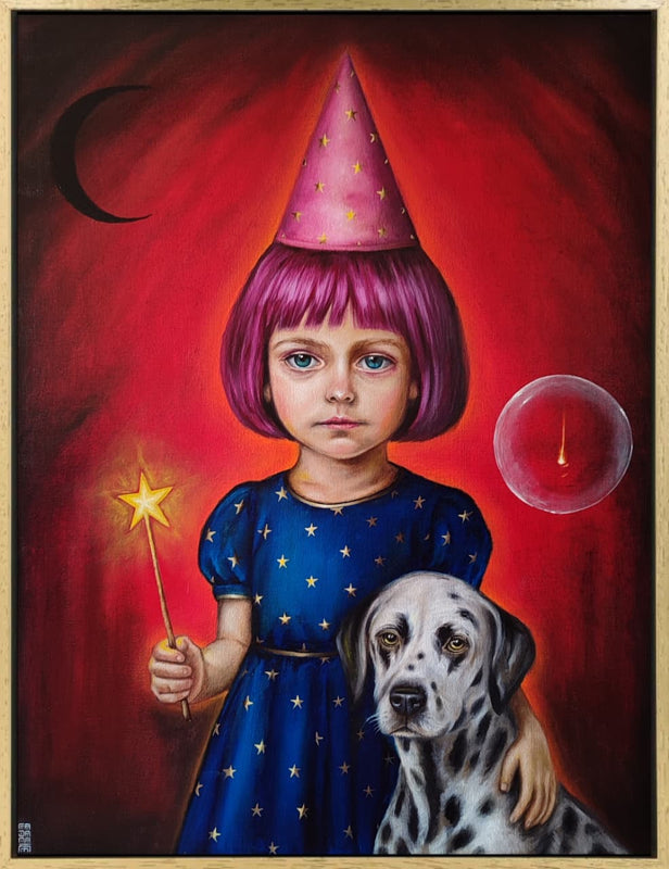 Antonio Fajama – La niña nahualli / Óleo  sobre tela – 70 x 90 cm – 1/1