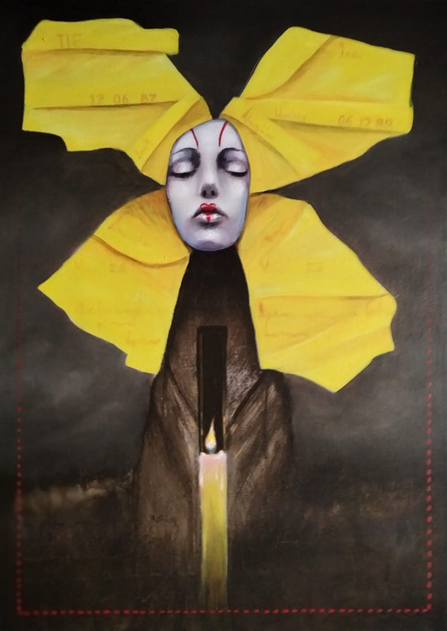 Moises Ulloa – Molino amarillo / Mixta sobre tela – 50 x 70 cm – 1/1