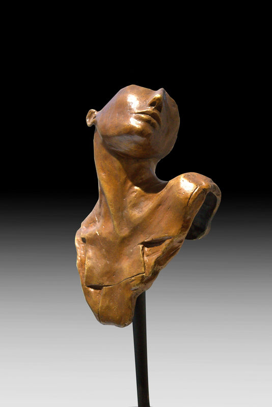 Vito Asencio - Evidencia confrontada / Bronce sobre - - 30 x 30 x 25 cm
