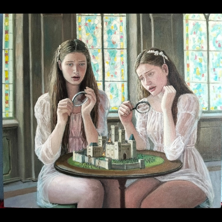 Hiran Lomeli - El fin de una Era / Óleo  sobre tela - 100 x 90 cm