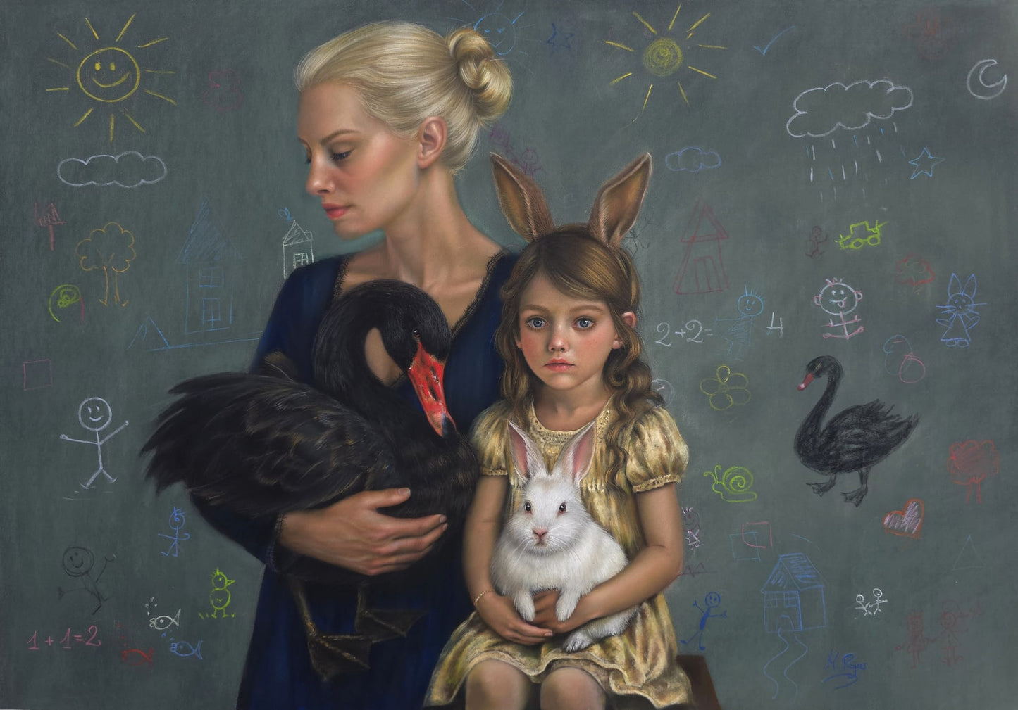 Maite Rojas - Encuentro con la sombra / Pastel sobre pastelmat- 68 x 48 cm - 1/1