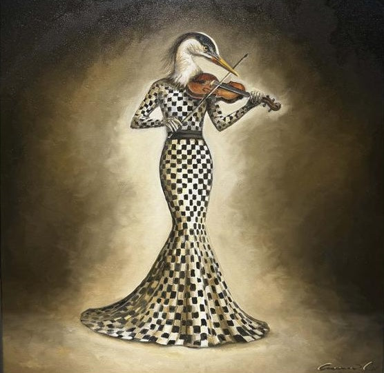 Aram Cortes - Custodia de cuerdas / Óleo  sobre tela - 50 x 50 cm