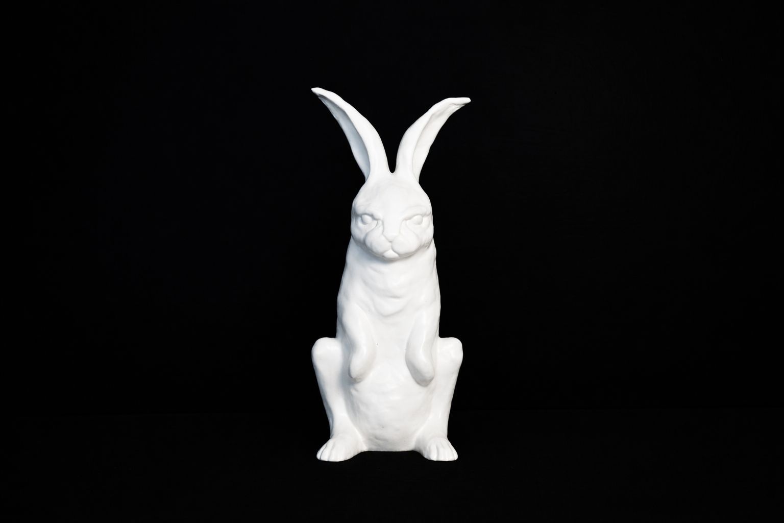 Sofia Crimen – Conejo enojado / Resina acabado esmalte automotriz blanco sobre - – 10,5 x 28 cm – 2/7