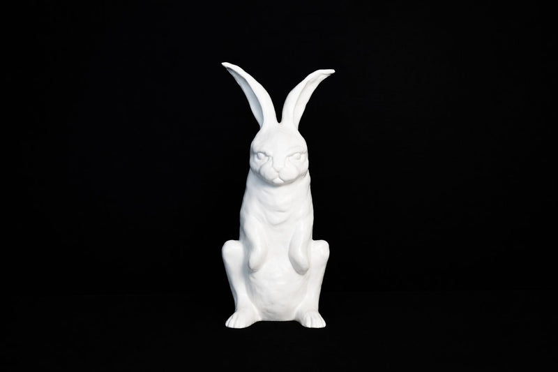 Sofia Crimen – Conejo enojado / Resina acabado esmalte automotriz blanco sobre - – 10,5 x 28 cm – 2/7