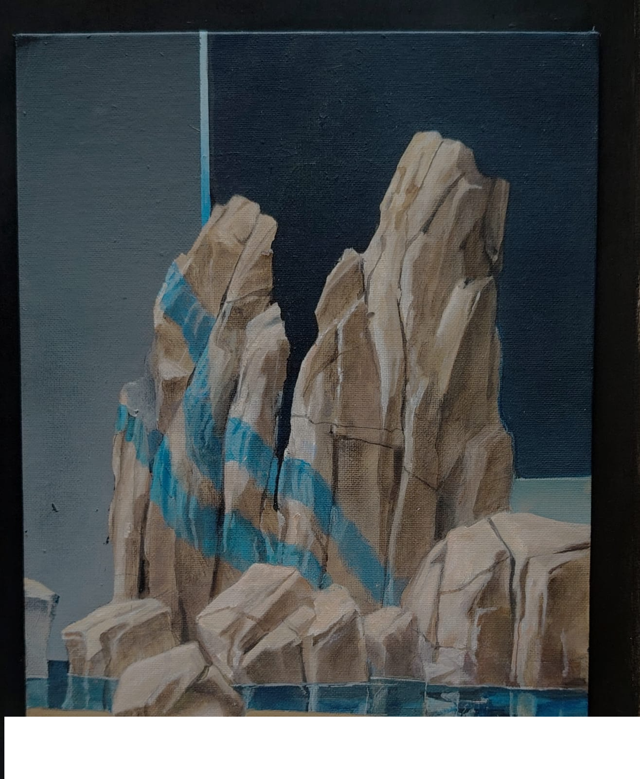 Vito Ascencio  - Azul / Acrilico  sobre tela  - 35 x 27,5 cm