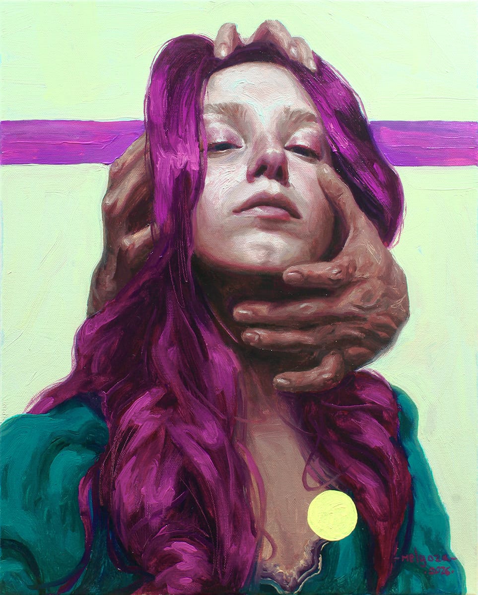 Angel Melgoza  - Por encima de la adversidad  / Òleo  sobre tela  -50 x 40 cm