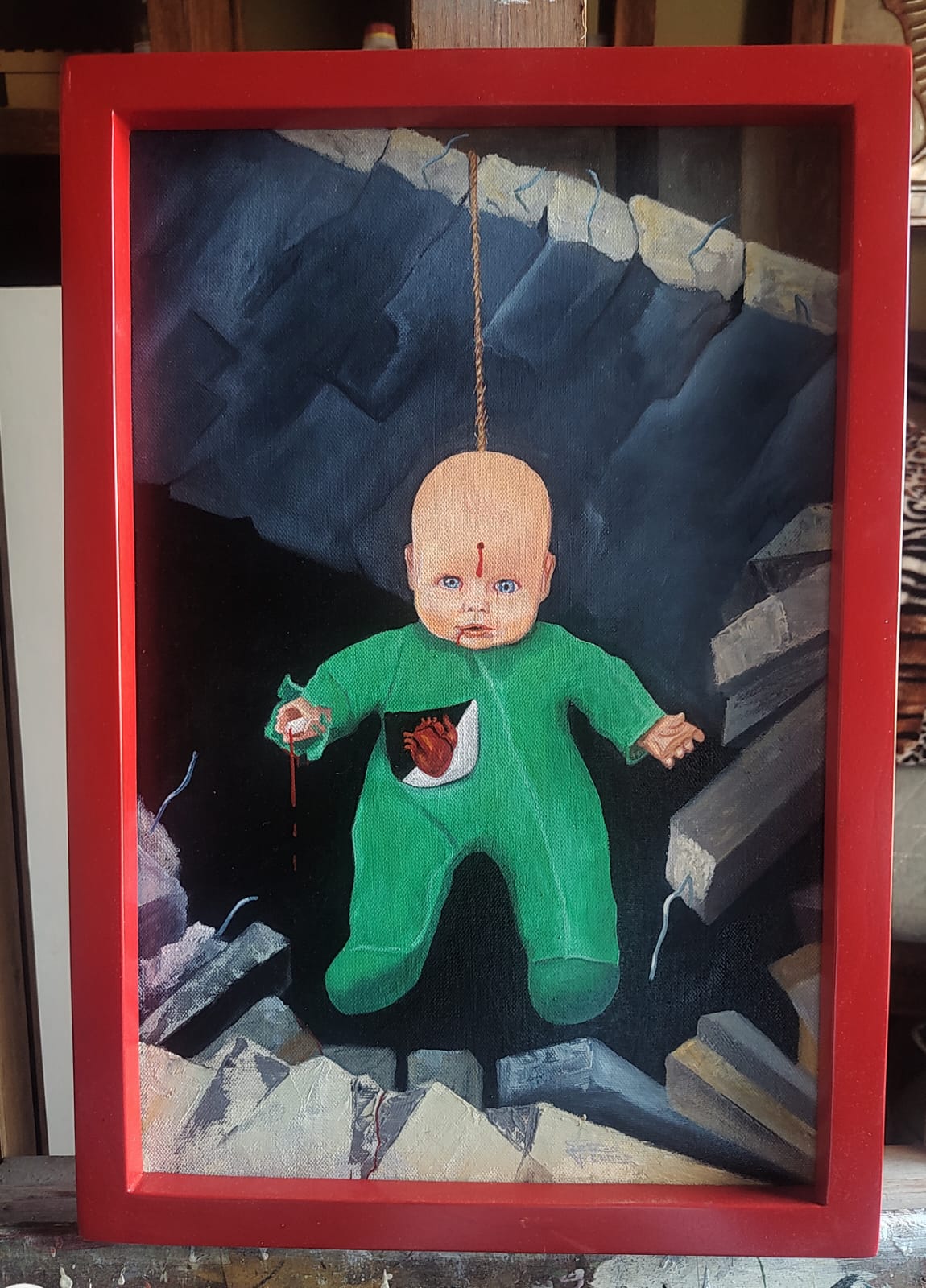 Salvador Torres Hdz  - Terrorista  / Òleo  sobre tela  - 30 x 45 cm