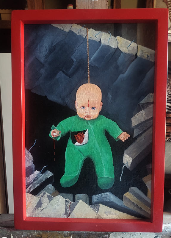 Salvador Torres Hdz  - Terrorista  / Òleo  sobre tela  - 30 x 45 cm