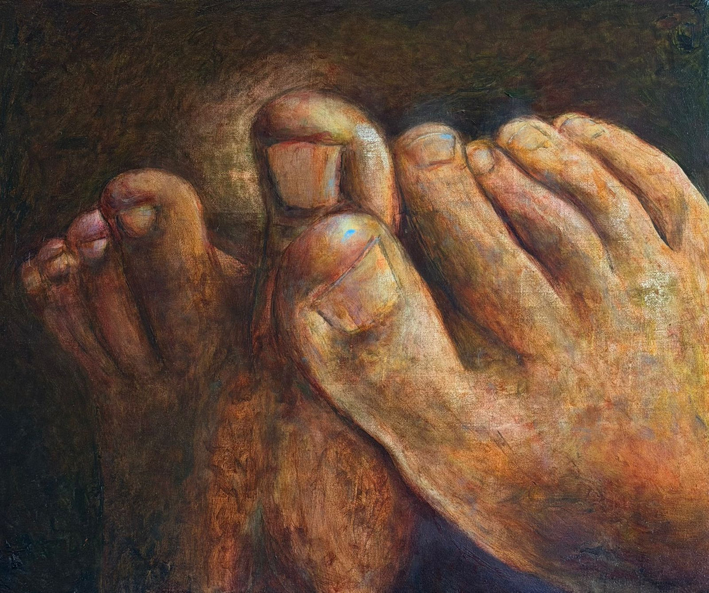 Axll Espinoza - Juegos No. 4 / Óleo  sobre tela - 50 x 40 cm