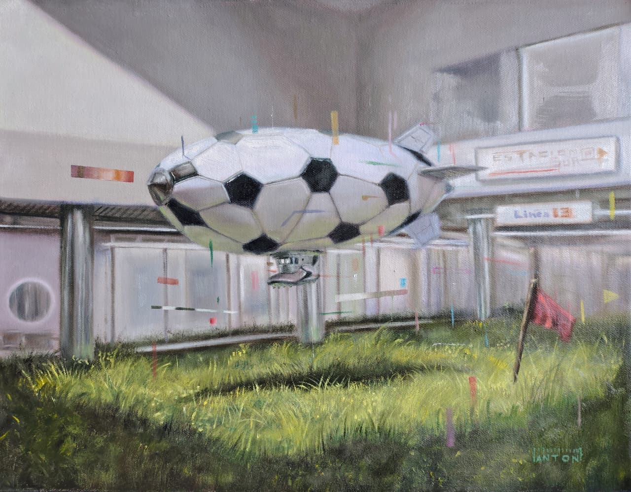 Anton Ayala – Fuera de lugar  / Óleo sobre Lienzo – 35 x 45 cm – 46023