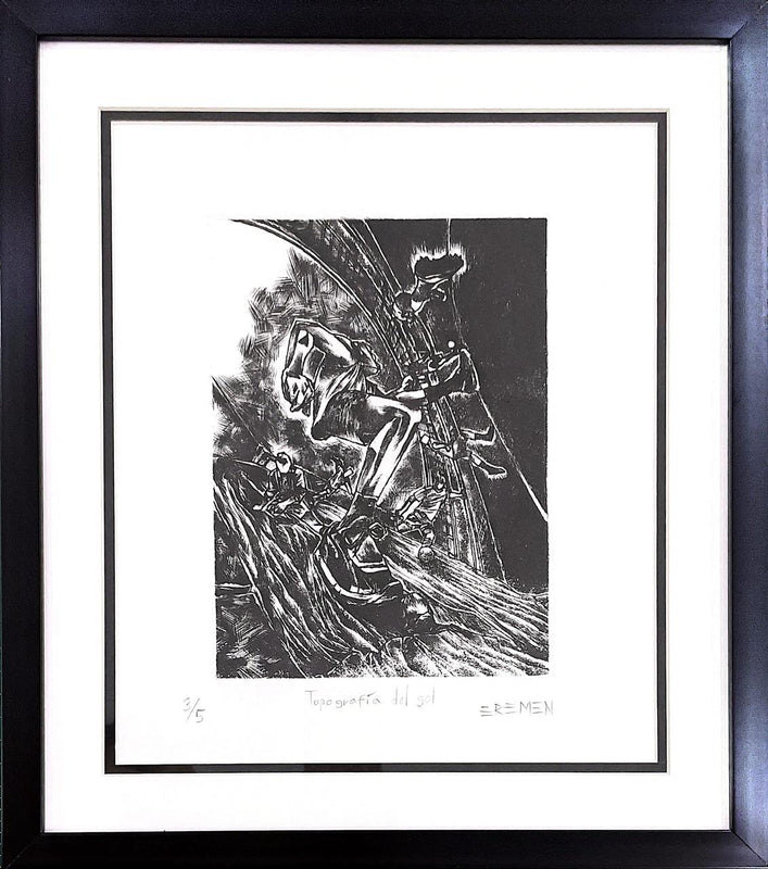 Eremen Santiago  – Topografía del gol. / Grabado sobre Placa de acrilico – 28 x 24 cm – 46023
