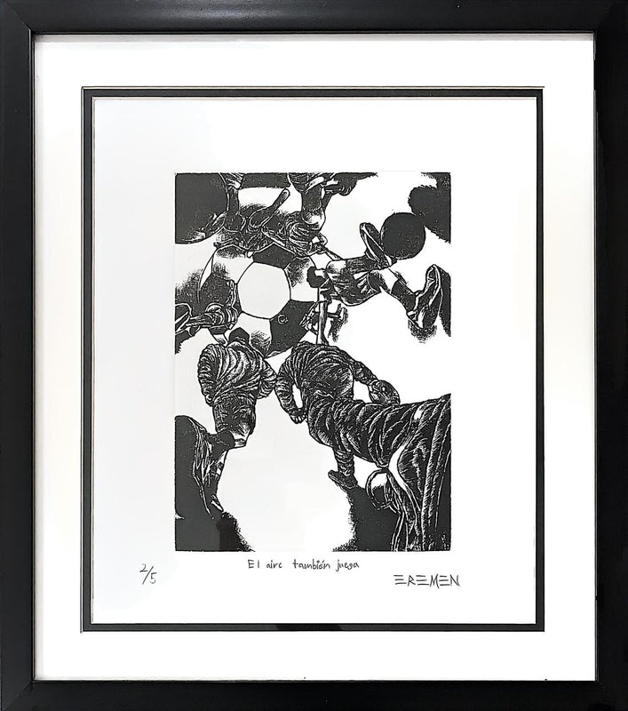 Eremen Santiago – El aire también juega. / Grabado sobre Placa de acrilico – 28 x 24 cm – 46023