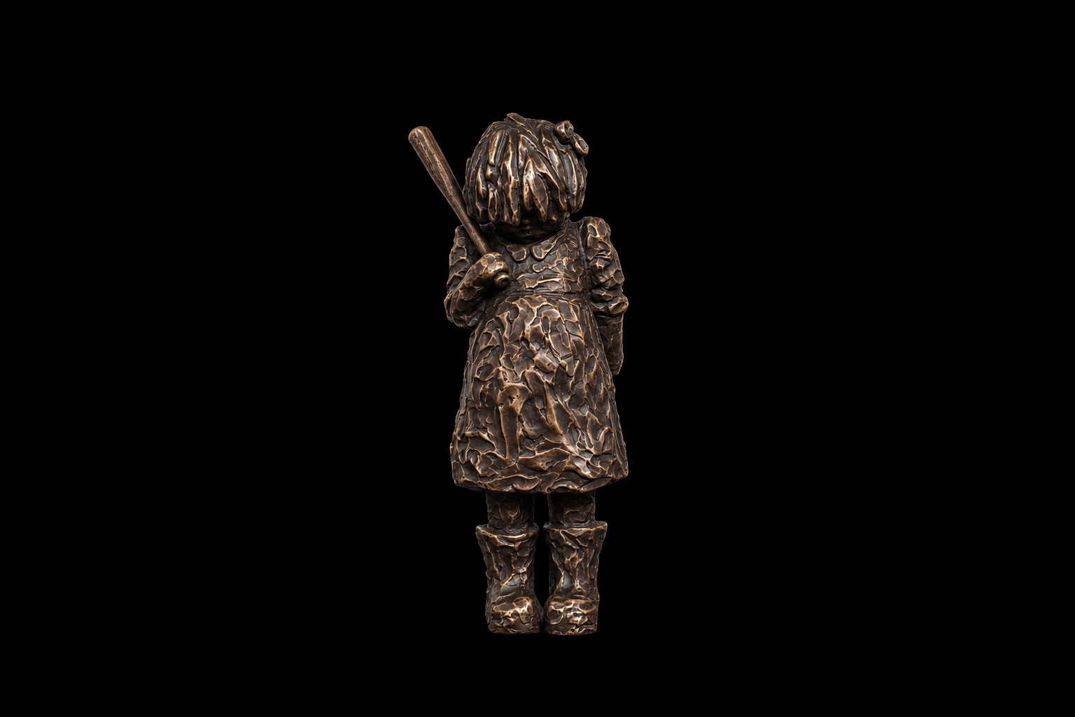 Sofia Crimen  – Niña BAT / Bronce a la cera perdida sobre - – 50 x 18 cm – 46210