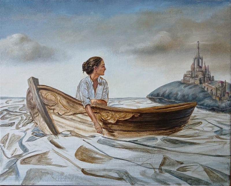 Pepe Parra – La partida / Óleo sobre tela – 35 x 28 cm – 1/1