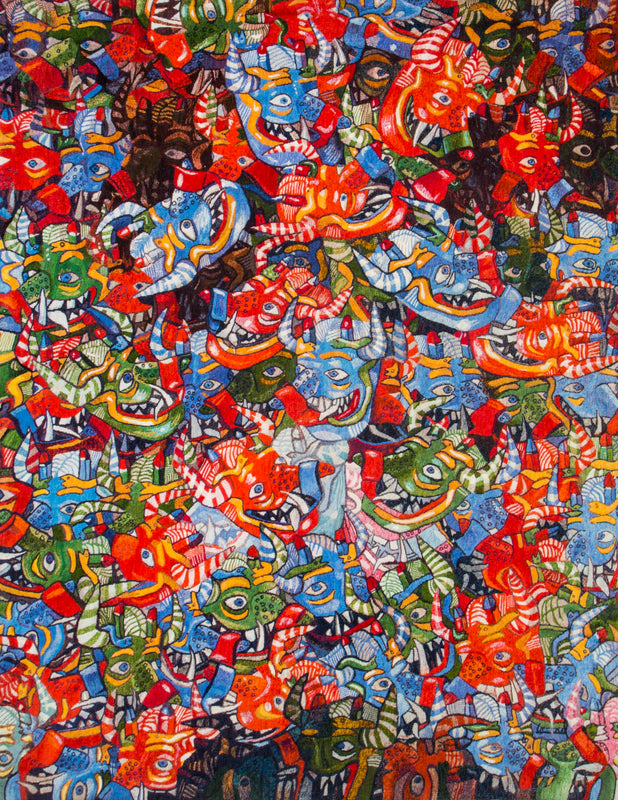 Ismael Vargas – Máscaras / Gobelino sobre tela – 210 x 290 cm – 1/1