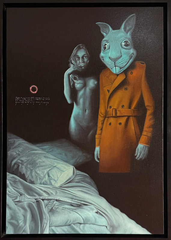Carlos Cortés – NO CUENTES QUÉ HAY DETRÁS DE AQUEL ESPEJO... EL SUEÑO ACABÓ / Óleo  sobre tela  – 70 x 100 cm – 1/1