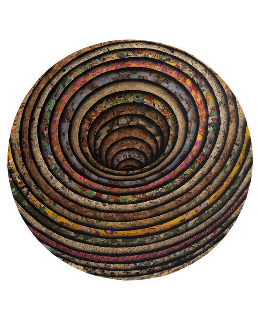 Lote 16 - Iskar - Principio / Fin / Mixta sobre tela -  diam. 100 cm