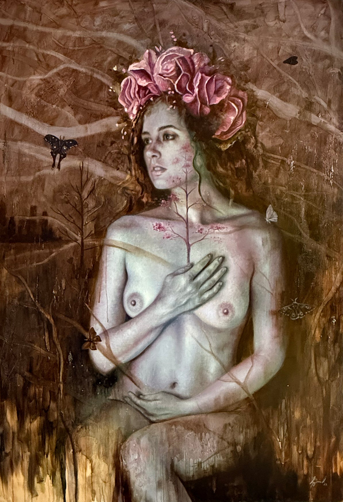 Rosario Lascano  – El fruto de una promesa / Óleo  sobre Tela – 120 x 180 cm – 1/1
