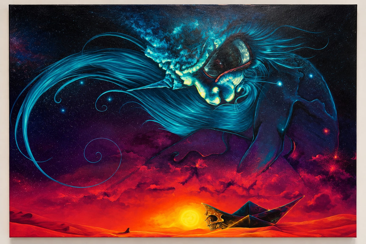 Diego Josué Gontorr – El ultimo viaje Nos / Acrilico sobre tela – 120 x 150 cm