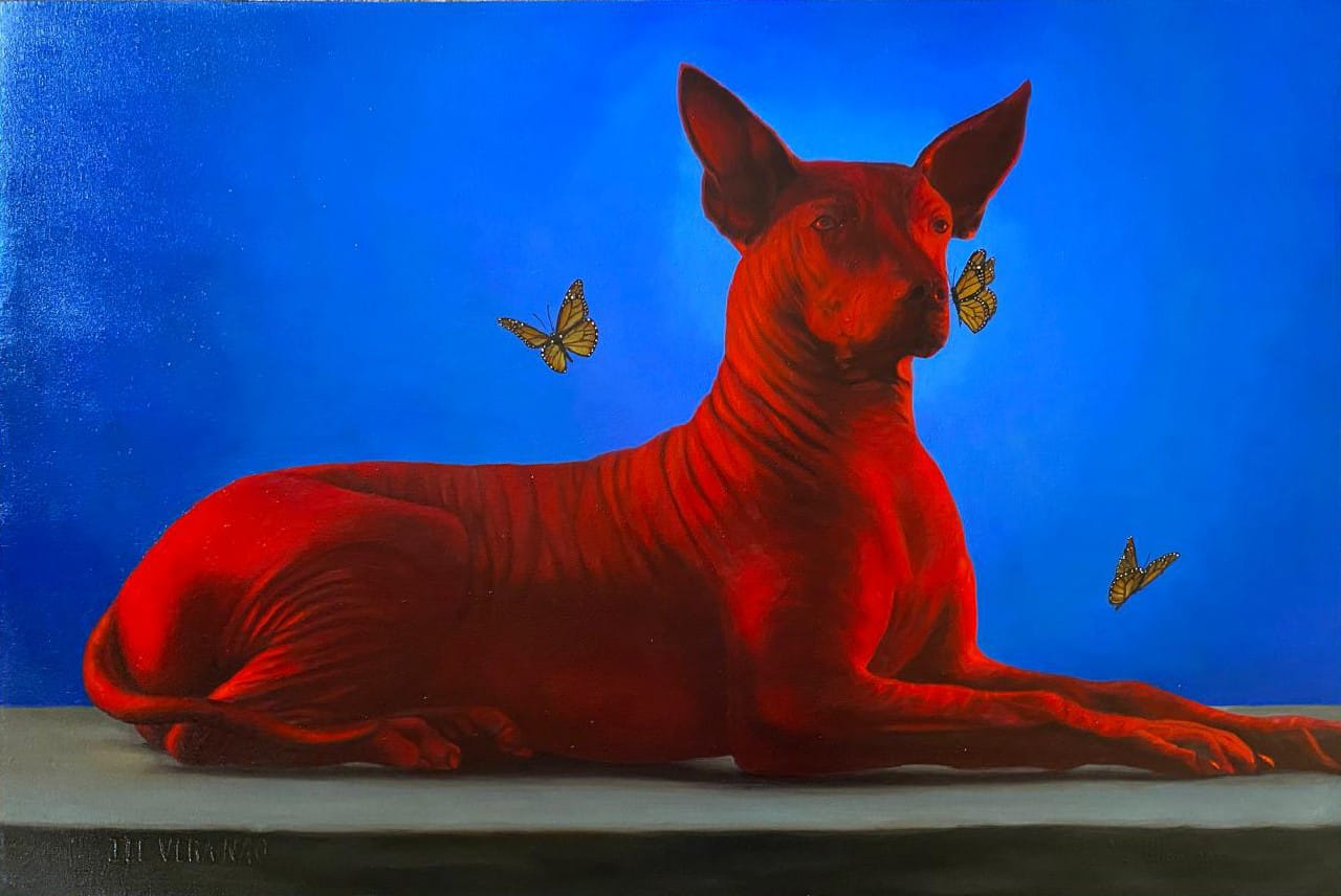 Moises Ulloa - El guía / Óleo sobre tela - 60 x 90 cm