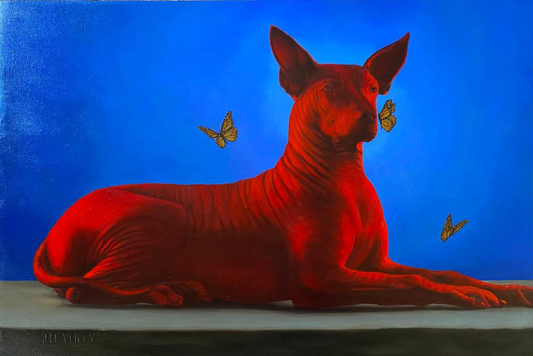 Moises Ulloa - El guía / Óleo sobre tela - 60 x 90 cm