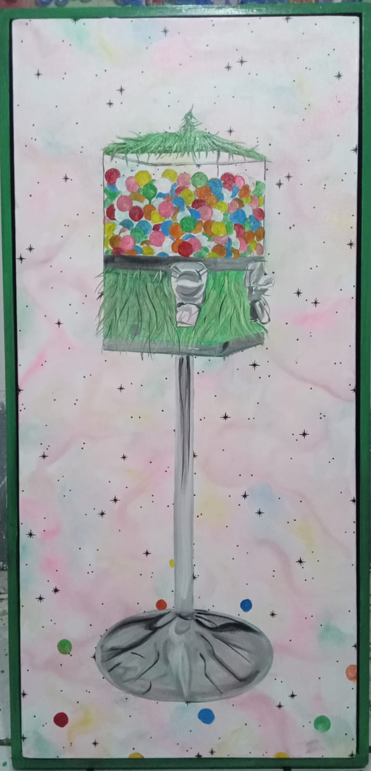 Allan Rodriguez - Gummies X07 / Óleo sobre tela - 51 x 111 cm