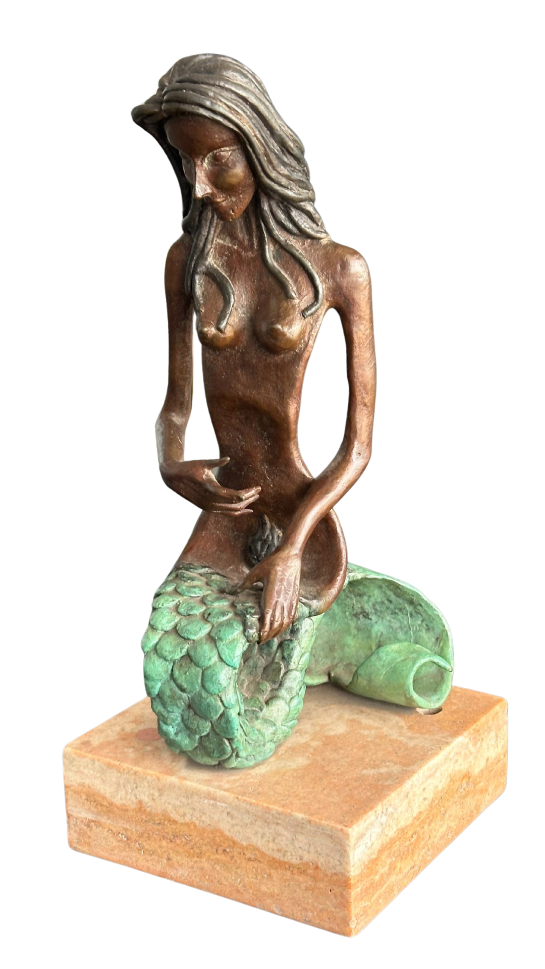 Luis Espiridion  – Sirena / Bronce a la cera perdida sobre marmol – 12 x 26 cm – P/T