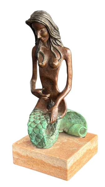 Luis Espiridion  – Sirena / Bronce a la cera perdida sobre marmol – 12 x 26 cm – P/T