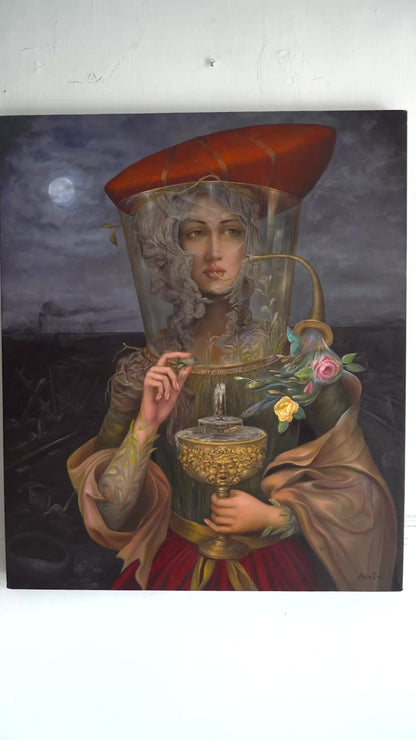 Armando Martinez – Un nuevo amanecer espiritual / Óleo  sobre tela – 65 x 75 cm – 1/1
