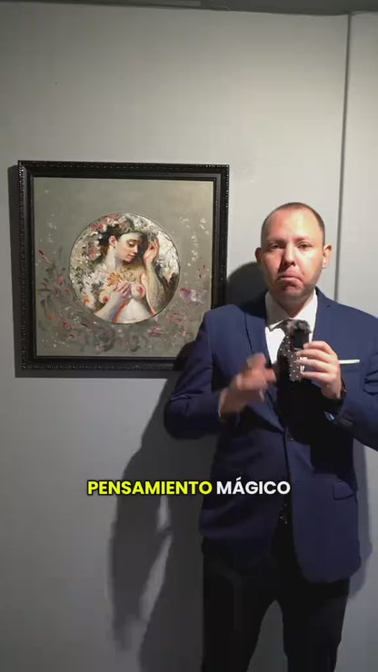 Salvador Santana – Pensamiento mágico / Óleo  sobre tela – 54 x 54 cm – 1/1