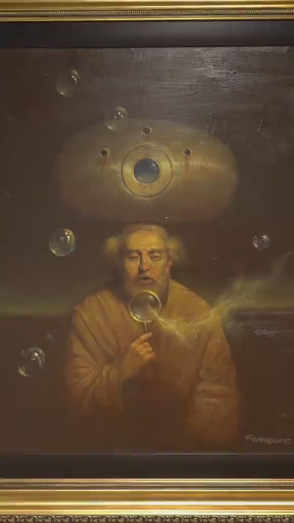 Fernando Garrido – Inventor de Nubes / Óleo sobre mdf – 50 x 62 cm – 1/1