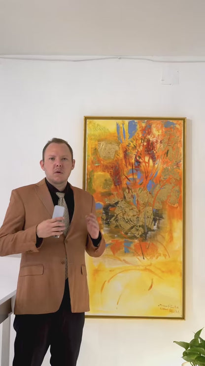 Marlinde Von Ruhs - Otoño / Óleo y hoja de oro sobre tela - 60 x 120 cm - 1/1